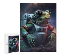 500 PCS Puzzle Per Adulti Puzzle Frog Astronaut in Space Puzzle Per Adulti Gioco Rompicapo Corsa Di Velocità Gioco Impegnativo Regali 500 PCS