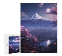 500 PCS Puzzle Per Adulti Puzzle Full Moon over Mount Fuji Puzzle Per Adulti Gioco Rompicapo Corsa Di Velocità Gioco Impegnativo Regali 500 PCS