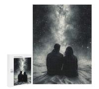 500 PCS Puzzle Per Adulti Puzzle Romantic Stargazing Under The Milky Way - Charcoal Art Puzzle Per Adulti Giochi Rilassanti Regalo Di Compleanno Regali Di Compleanno E Unici 500 PCS
