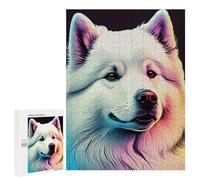 500 PCS Puzzle Per Adulti Puzzle Samoyed Dog Animal Puzzle Per Adulti Gioco Rompicapo Decorazione Murale Divertimento A Casa Attività, 500 PCS