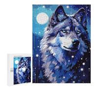 500 PCS Puzzle Per Adulti, Regali Moon Wolf Retro Pixel Art Puzzle Per Adulti, Giochi Rilassanti, Decorazione Per La Casa, Regalo Di Compleanno, Regali, 500 PCS