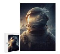 500 PCS Puzzle Per Adulti Space Astronaut Helmet Reflection Puzzle Per Adolescenti, Passatempo Per Le Vacanze A Casa, Impegnativi Da Completare, Gioco Educativo Per Famiglie 500 PCS