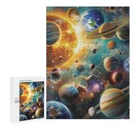 500 PCS Puzzle Per Adulti Space Exploration Planets & Stars -1 Puzzle Per Adolescenti Attività Familiari Sfida Educativa Per Gioco Educativo Giocattolo Sfida 500 PCS