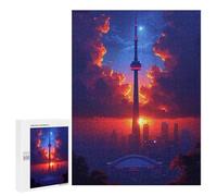 500 PCS Puzzle Per Adulti Toronto Skyline Sunset-1 Puzzle Per Adolescenti Difficile Difficile Ogni Pezzo È Unico - Gioco Divertente E Stimolante Per Tutta La Famiglia 500 PCS