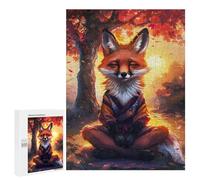 500 PCS Puzzle Per Adulti Zen Meditating Fox Puzzle Antistress Per Adulti Decorazione Perfetta Difficile E Stimolante 500 PCS