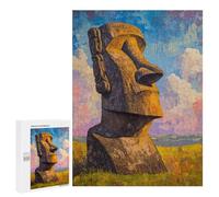 500 PCS Puzzle Rapa Nui Moai Statue Painting Puzzle Per Adulti Antistress Interazione Genitore-figlio Regali Unici Per Compleanno E Natale 500 PCS