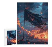 500 PCS Puzzle Warrior's Sunset Flag Puzzle Per Adolescenti Migliora La Memoria Difficile E Stimolante Rompicapo Giochi Per Famiglie 500 PCS