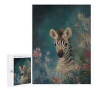 500 PCS Puzzle Zebra Portrait in Bloom Puzzle Per Adulti Giochi Divertenti Decorazione Perfetta Regali Unici Per Compleanno E Natale 500 PCS