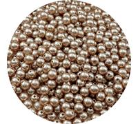 500 perline rotonde in resina per artigianato, 8 mm, per la creazione di gioielli, perline sfuse rotonde con foro, per cucito, artigianato, decorazioni, collane, bracciali, orecchini (marrone chiaro)