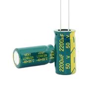 500 pezzi 47UF 68UF 2200UF 3300UF 450V 400V 50V 16V 16 * 25MM 16 * 30MM condensatore elettrolitico in alluminio ad alta frequenza e bassa impedenza(2200UF 50V)