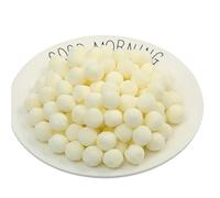 500 Pezzi 8mm Pompon Mini Ponpon Palline Decorativo Pom Pon Natalizi Pom Pom Colorati Piccoli Pon Pon Cotone Pompom Palla Passamaneria Feltro Pompon per Fai da Te (10_ Bianco Latte)