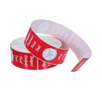 500 Pezzi Adesivi Anti Manomissione Rossi in Pvc per Sigilli