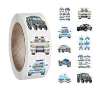 500 pezzi Adesivi di auto della polizia, adesivi in vinile di alta qualità, decalcomanie per scrapbooking, diario, computer portatile, paraurti, skateboard, borracce, computer, telefono, possono porta