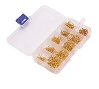 500 pezzi ami da pesca professionali in acciaio ad alto tenore di carbonio set di ami da pesca a cerchio spinato ultra affilati per la pesca in acqua salata dolce misura da 3 a 12 (Il tubo d'oro paga