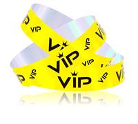 500 pezzi Braccialetti VIP, Braccialetti di Carta per Feste Braccialetti di Carta Braccialetti Braccialetti VIP per Eventi Ingresso VIP Party Music Festival Concerti (Glitter Oro)