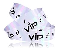 500 pezzi Braccialetti VIP, Braccialetti di Carta per Feste Braccialetti di Carta Braccialetti Braccialetti VIP per Eventi Ingresso VIP Party Music Festival Concerti (Argento Glitterato)