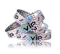 500 pezzi Braccialetti VIP, VIP Braccialetti di Carta per Feste Braccialetti di Carta Braccialetti Braccialetti VIP per Eventi Ingresso VIP Party Music Festival Concerti (Argento Olografico)