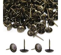 500 pezzi chiodi di tappezzeria, basicon robusto 17 x 11 mm bronzo chiodi tappezzeria decorativi chiodo retrò fai da te unghie per mobili divani poltrone letti sedie vintage decorative, bronzo