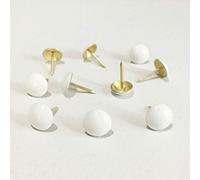500 pezzi: D11mmxL17mm Puntine da tappezzeria bianche per divano, puntine decorative per mobili in legno, chiodi a testa rovesciata per hobnail, chiodi da pollice per la casa, chiodi per tappezzeria