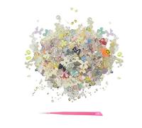 500 pezzi decorazione per nail art, 1 pinzetta, accessori per nail art 3D, accessori per nail art, strumenti fai da te.