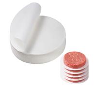 500 pezzi di carta bistecca tritata, carta per bistecca tritata, rotonda, 10 cm, fogli antiaderenti rotondi in carta da forno dischi di carta da parco alimentare per cottura bistecca hamburger