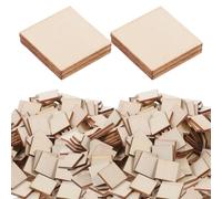 500 pezzi di quadrati di legno vuoti: per arti e mestieri, ritagli di legno non