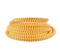 500 pezzi EC-0/1/2/3 Marcatori for cavi da 0 a 9 for di dimensioni 1,5/2,5/4,0/6, mm², etichette for marcatori for con numeri colorati(Ec 2(500pcs) yellow)
