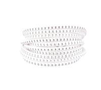 500 pezzi EC-0/1/2/3 Marcatori for cavi da 0 a 9 for di dimensioni 1,5/2,5/4,0/6, mm², etichette for marcatori for con numeri colorati(Ec 1(500pcs) white)