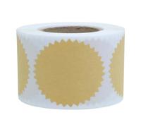 500 Pezzi Etichette Adesive Vuote in Carta Kraft Rotonde | Adesione Forte e Facile da Staccare, per Biscotti, Quaderni, Insegnanti e Creativi