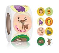 500 Pezzi Etichette Adesivi Animali Rotondi 2.5cm Adesivo Ricompensa Animale Adesivi Ricompensa Bambini Per Premi