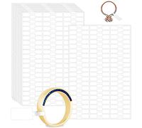 500 Pezzi Etichette Per Prezzi, Cartellini Prezzi Etichette Prezzi per Gioielli Bianche Etichette Bianche a Forma di Barbello Autoadesive per Collane Bracciali Anelli