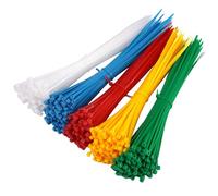500 Pezzi Fascette Plastica per Cablaggio Riutilizzabili, 200 x 3 mm Fascette Stringicavo Colorate Nylon, Regolabili Multiuso Fermacavo Elettricista per Casa, Giardino, Officina, Ufficio (5 Colori)
