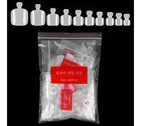 500 Pezzi Francesi Finte Unghie dei Piedi, 10 Misure Unghie Finte con Punte French, Copertura Completa Artificiali Unghie, Acrilico Toe Nails Tips per Donne Ragazze Nail Decorazione (naturale)