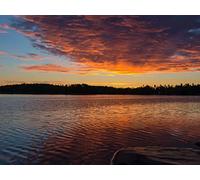 500 Pezzi Jigsaw Puzzle,Adatto per la Decorazione di Natale - Lago tramonto arcipelago 52x38cm