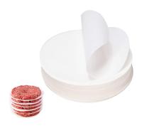 500 Pezzi JINSIHU Carta per Hamburger 10cm, Carta Forno Antiaderente Rotonda per Polpette, Pasticceria, Barbecue