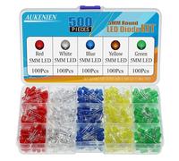 500 Pezzi LED Diodo 5MM Kit Rotonda 2 Pin LED Diodi Alta Luminosità a Diffusione