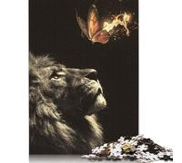 500 pezzi Leone che brucia farfalla per adulti Puzzle in legno difficile per adulti Regali della vigilia di Natale 500 pezzi (52x38 cm)