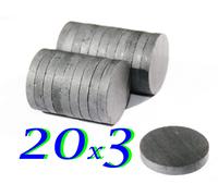 500 pezzi MAGNETI FERRITE 20x3mm STRONG Y30BH MAGNETE FIMO CERAMICA CALAMITA