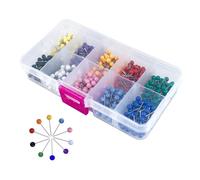500 Pezzi Mappa Tacks, 1/8 Pollici Puntine Per Lavagna Sughero Spilli Con Testa Colorata Puntine Da Disegno Chiodini Testa Per Contrassegnare I Percorsi Di Viaggio Indirizzi Cartone Feltro 10 Colori