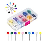 500 Pezzi Mappa Tacks, Puntina Decorativa, Plastica Puntine Rotondo, Puntine da Disegno Colorata, per Marcatura Bacheca, Tessuto, Sughero, Cartone, Feltro