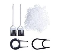 500 Pezzi O-Ring Tastiera Kit, 8mm O-Ring Ammortizzatori Silicone con 2 Spazzola per la Pulizia Della Tastiera, 2 Estrattore per Copritasti, dell'Anello Sigillo Guarnizione Smorzatori per Keyboard