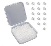 500 pezzi Orecchini con chiusura in silicone, ferma orecchini in silicone, gommini per orecchini, 4 x 4 mm, per orecchini da indossare tutti i giorni, decorazione fai da te
