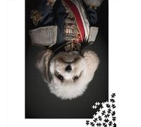 500 pezzi per adulti Cane in uniforme militare 5 puzzle per adulti, puzzle in legno Il miglior regalo per amici e familiari 500 pezzi (52x38 cm)