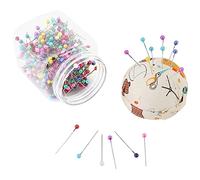 500 pezzi per pin da cucito Multicolore Aghi da cucitura Stick trapunta per spilli dritti Cuscino coperto per sarta, gioiello Decorazione di progetti artigianali fai -da -te