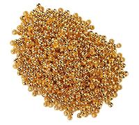 500 pezzi perline a crimpare, perline rotonde durevoli artigianato squisito creazione di gioielli perline stopper semplici da usare per bracciale collana fai da te(Oro imitazione)