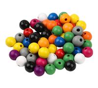 500 pezzi perline di legno 16mm perline colorate rotonde in legno artigianali