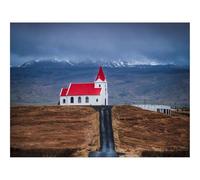 500 Pezzi Puzzle Giochi Rilassamento e Intelligence-Chiesa,edificio,strada 52x38cm