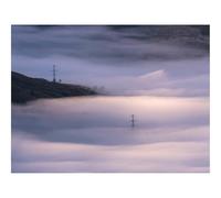 500 Pezzi Puzzle Giochi Rilassamento e Intelligence-Colline,Nuvole,Nebbia,Buio,Natura 52x38cm