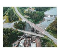 500 Pezzi Puzzle Giochi Rilassamento e Intelligence-Diga,strada,vista aerea 52x38cm