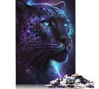 500 pezzi Puzzle Leopardo Nero Difficoltà Adulto Giocattoli Educativi Giochi 500 Pezzi (52 x 38 cm)